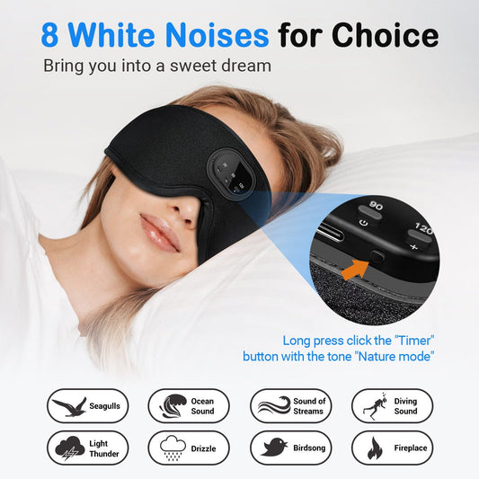 3D Eye Socket Full Blackout Smart Sleep Mask