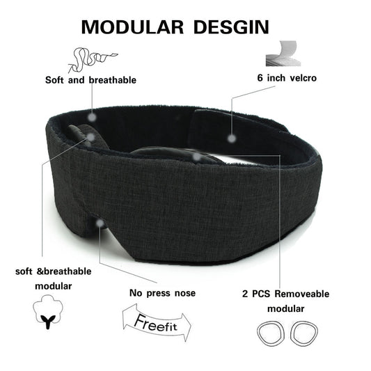 Modular Adjustable 3D Breathable Sleep Eye Mask