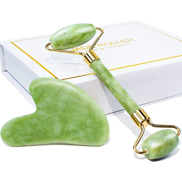Jade Roller & Gua Sha Facial Massage Gift Set